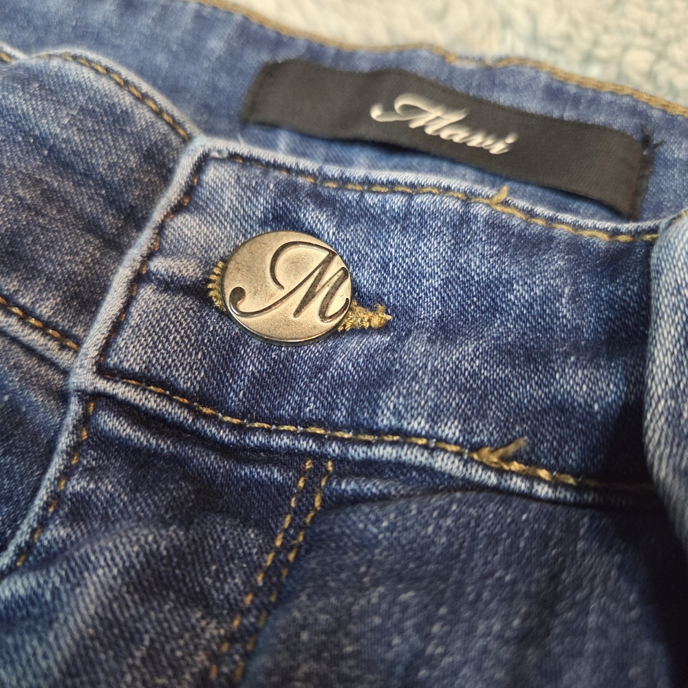 Mavi Jeans Womens 28 Marcia Capri High Rise Cuffed Stretch Blue Denim Cropped - Picture 11 of 13